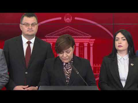 Прес-конференција на министерката за финансии, Димитриеска Кочоска (МК)